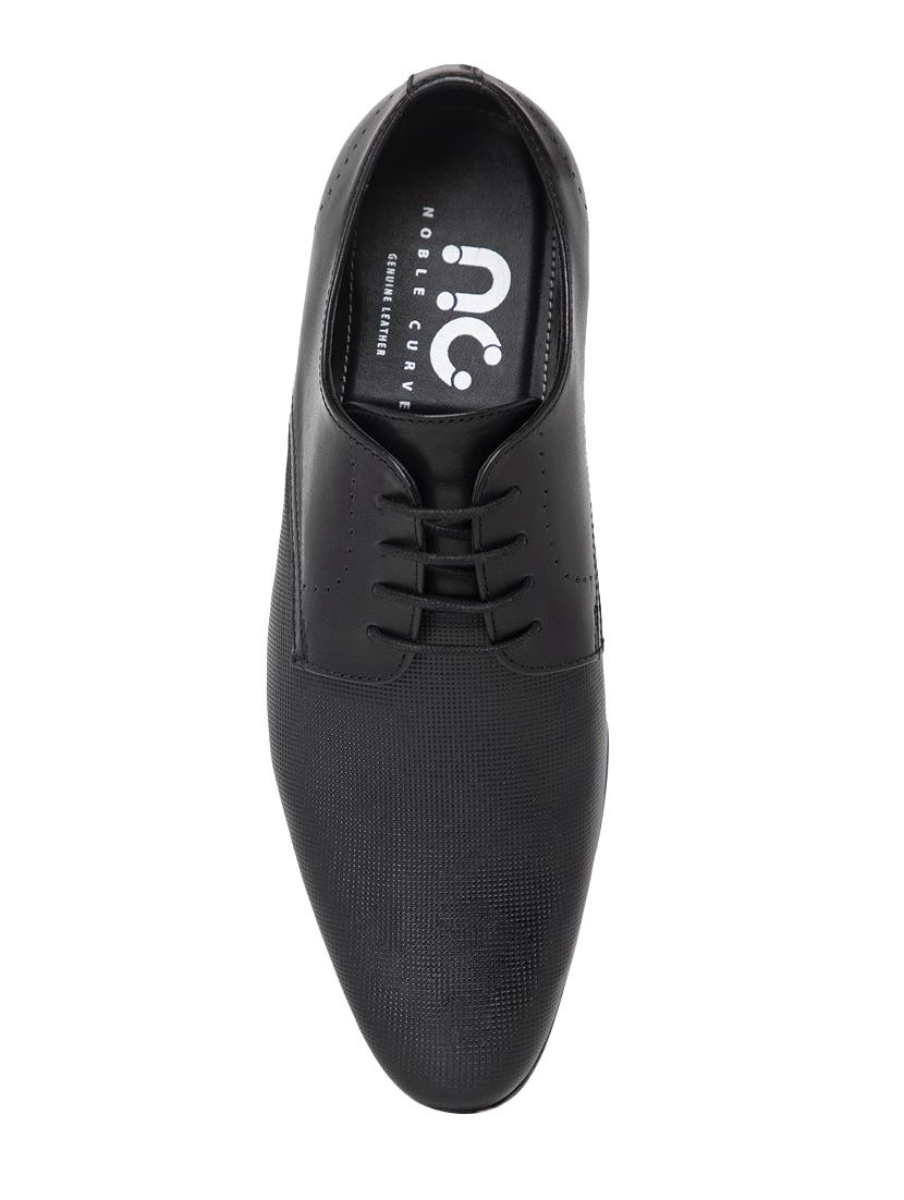 black leatherette lace-up derbys - 16872133 - Zoom Image - 4