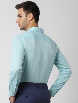 blue printed formal shirt - 16872542 - Standard Image - 3