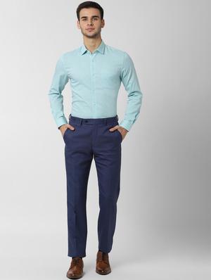 blue printed formal shirt - 16872542 - Standard Image - 4