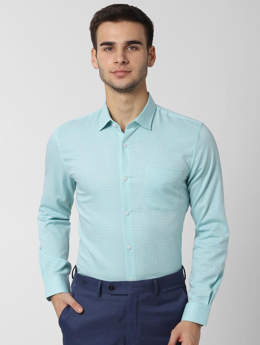 blue printed formal shirt - 16872542 - Zoom Image - 1