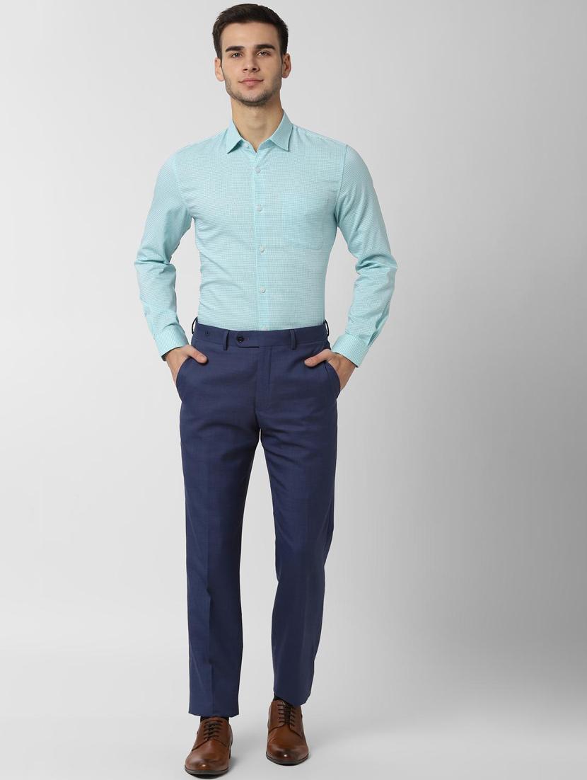 blue printed formal shirt - 16872542 - Zoom Image - 4