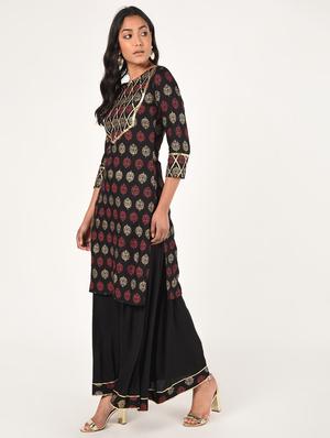 block print kurta skirt set - 16873025 - Standard Image - 2