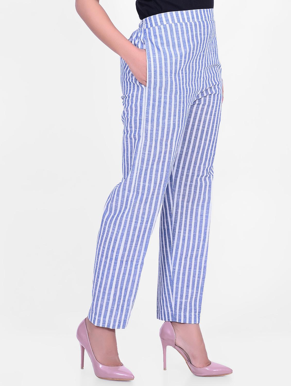 high rise flat front trousers trouser - 16873107 - Zoom Image - 2