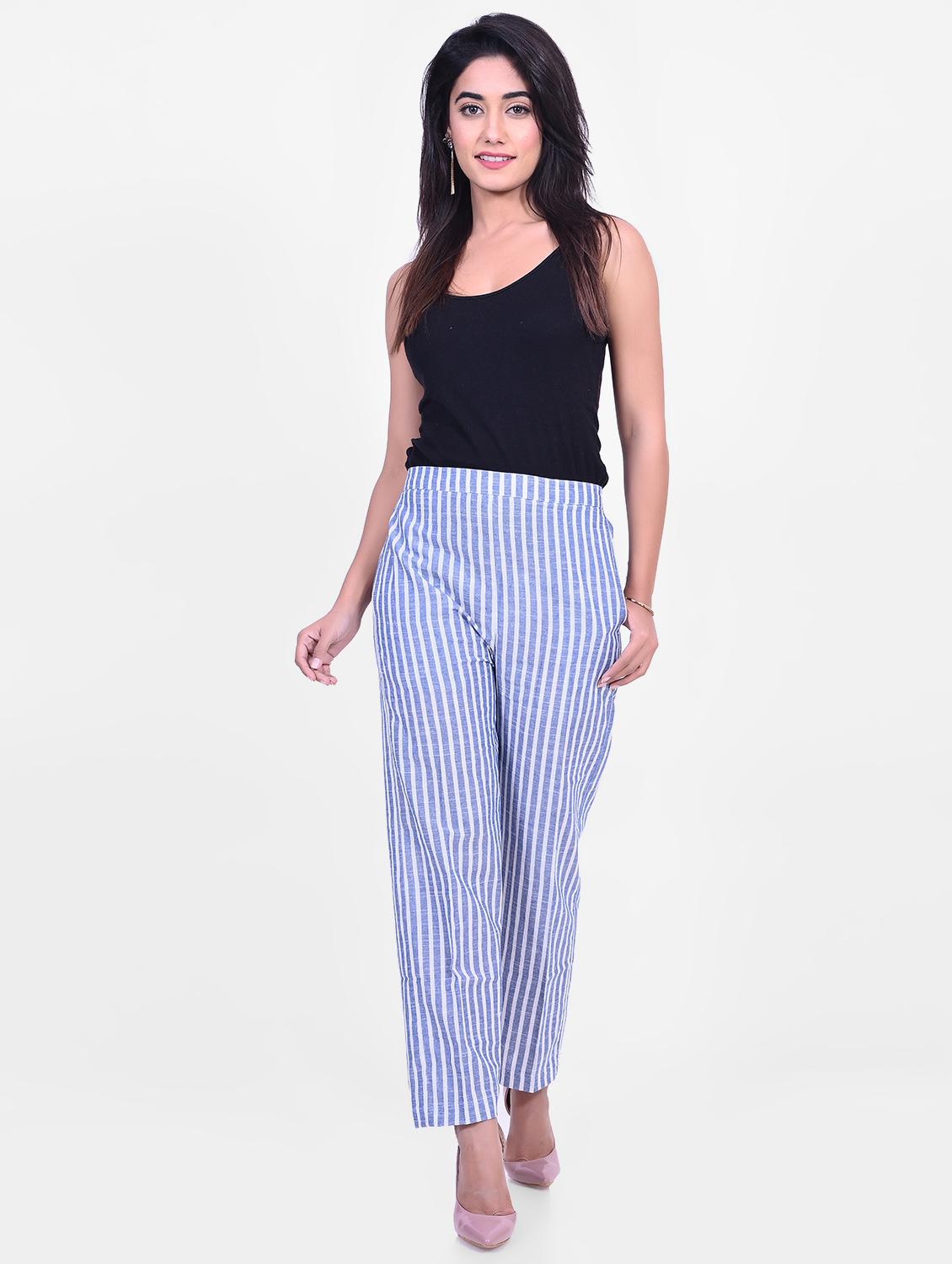 high rise flat front trousers trouser - 16873107 - Zoom Image - 4