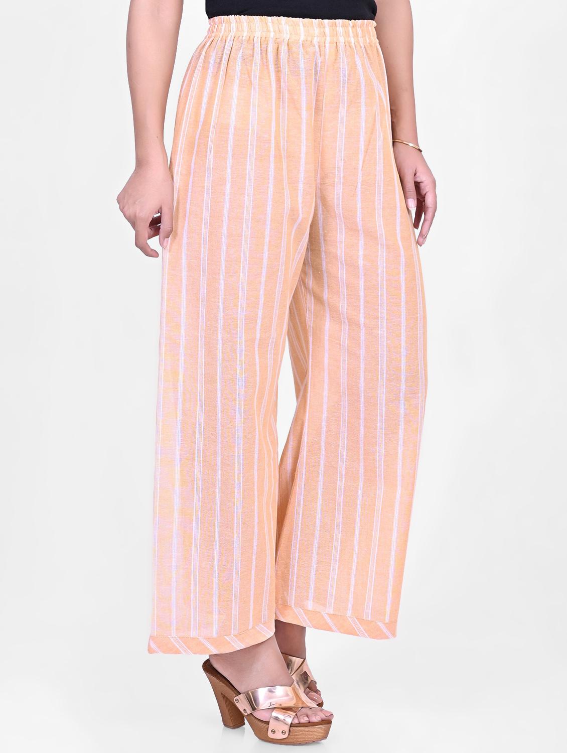 high rise striped palazzo - 16873115 - Zoom Image - 2