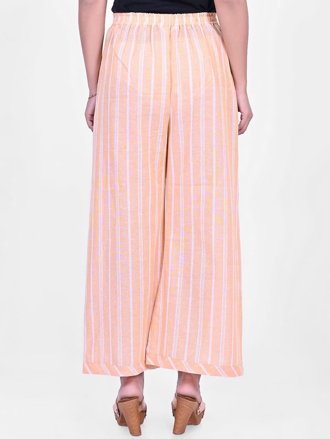 high rise striped palazzo - 16873115 - Zoom Image - 3