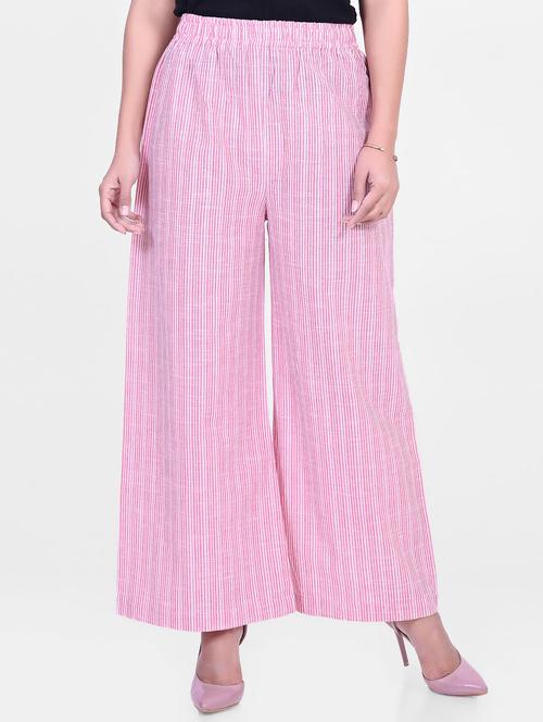 high rise striped palazzo - 16873117 - Standard Image - 1