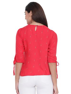 side tie up printed top - 16873125 - Standard Image - 3