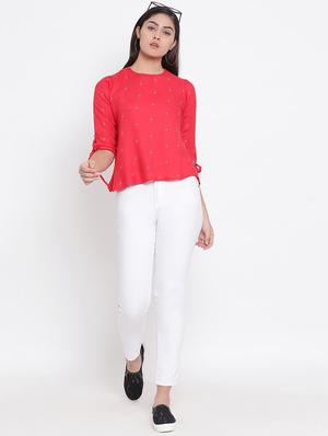 side tie up printed top - 16873125 - Standard Image - 4