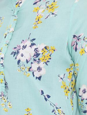 mandarin neck floral top - 16873126 - Standard Image - 5