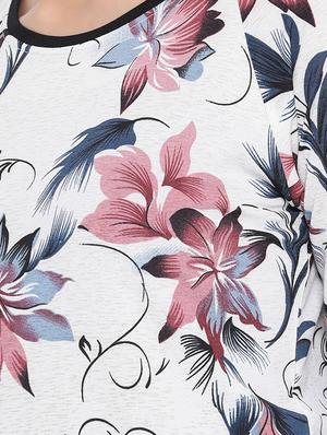 round neck floral top - 16873129 - Standard Image - 5