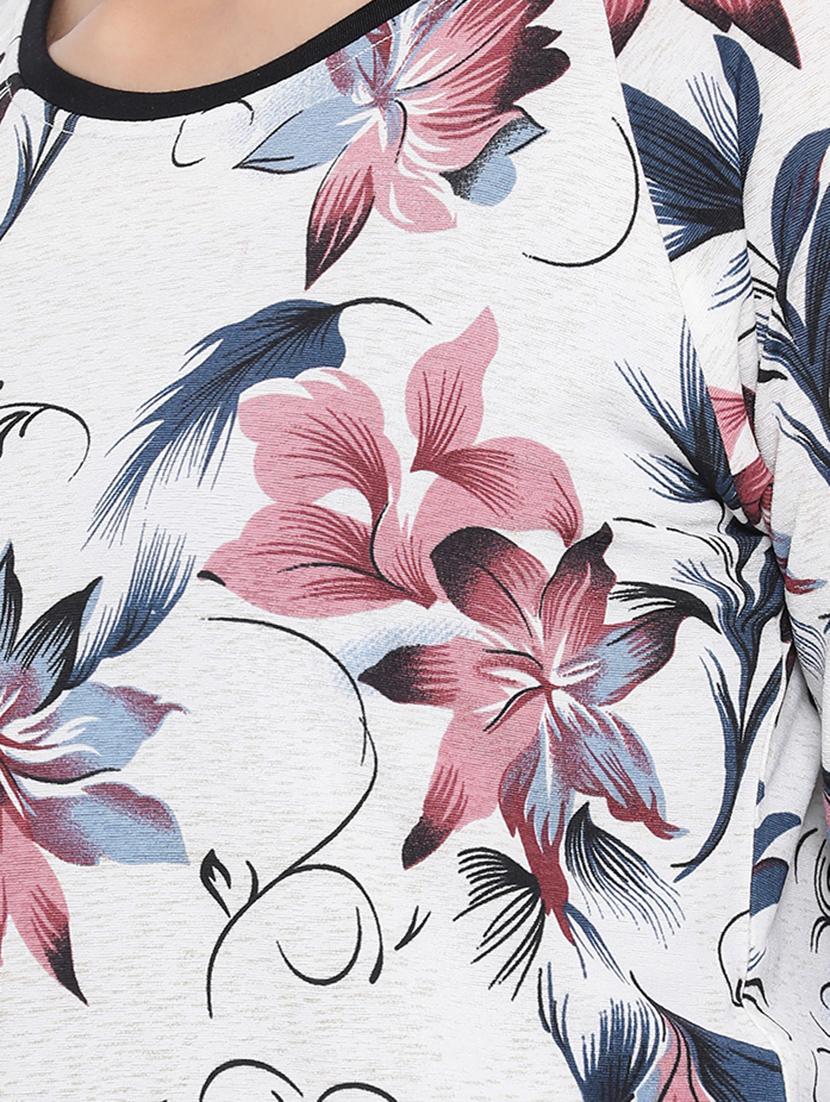 round neck floral top - 16873129 - Zoom Image - 5