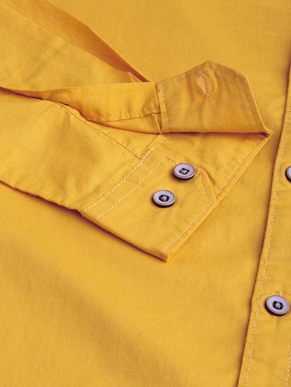 yellow solid casual shirt - 16873239 - Zoom Image - 5