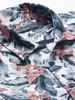 blue floral printed casual shirt - 16873246 - Standard Image - 5