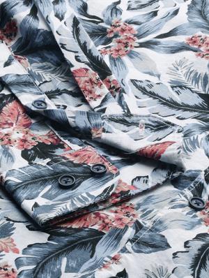 blue floral printed casual shirt - 16873246 - Standard Image - 6