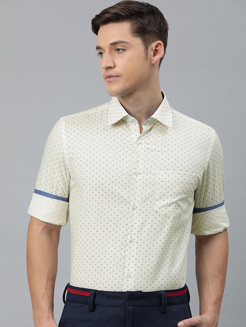 yellow printed casual shirt - 16873255 - Standard Image - 1