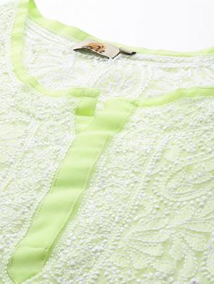 chikiankari straight kurta - 16873310 - Standard Image - 5