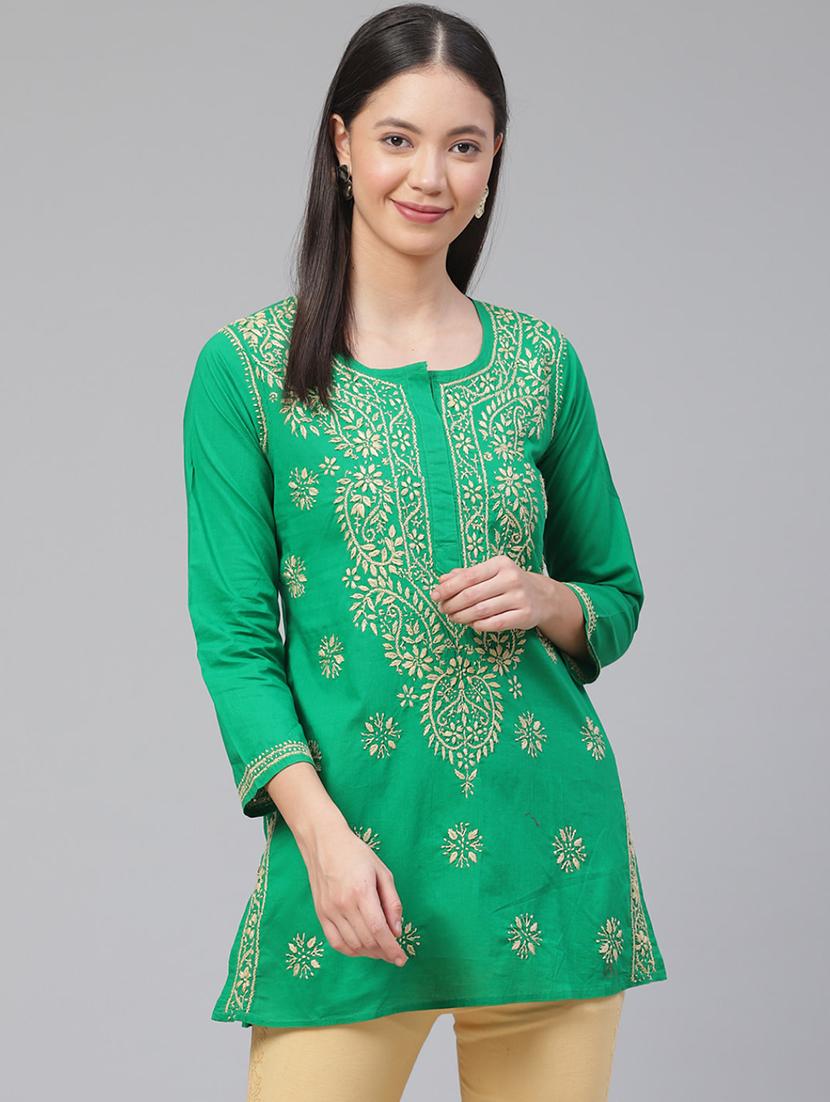 chikankari straight kurti - 16873318 - Zoom Image - 1