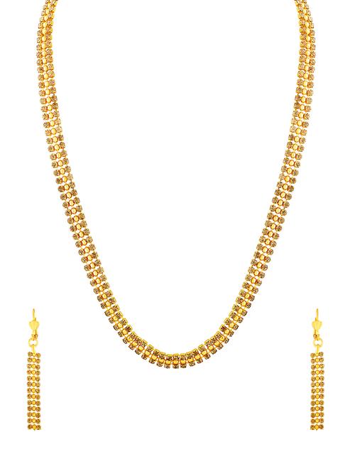 gold brass necklaces and earring - 16873438 - Very Small Image - 1