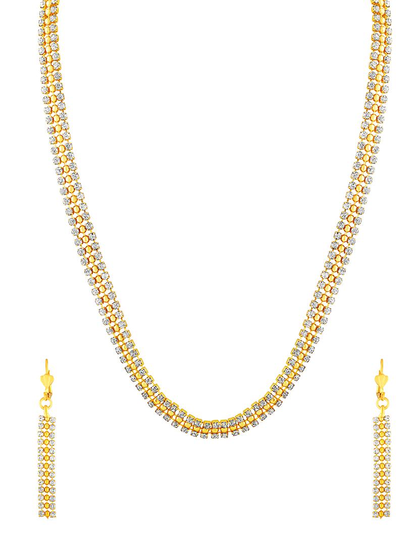 gold brass necklaces and earring - 16873449 - Zoom Image - 1