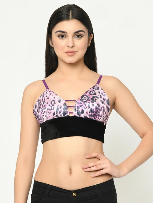 animal print bralette bra - 16873670 - Standard Image - 1