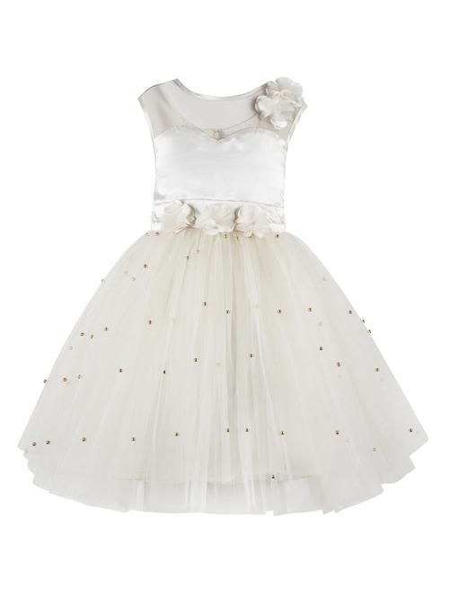 white polyester frock - 16873795 - Standard Image - 1