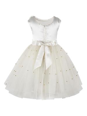 white polyester frock - 16873795 - Standard Image - 2