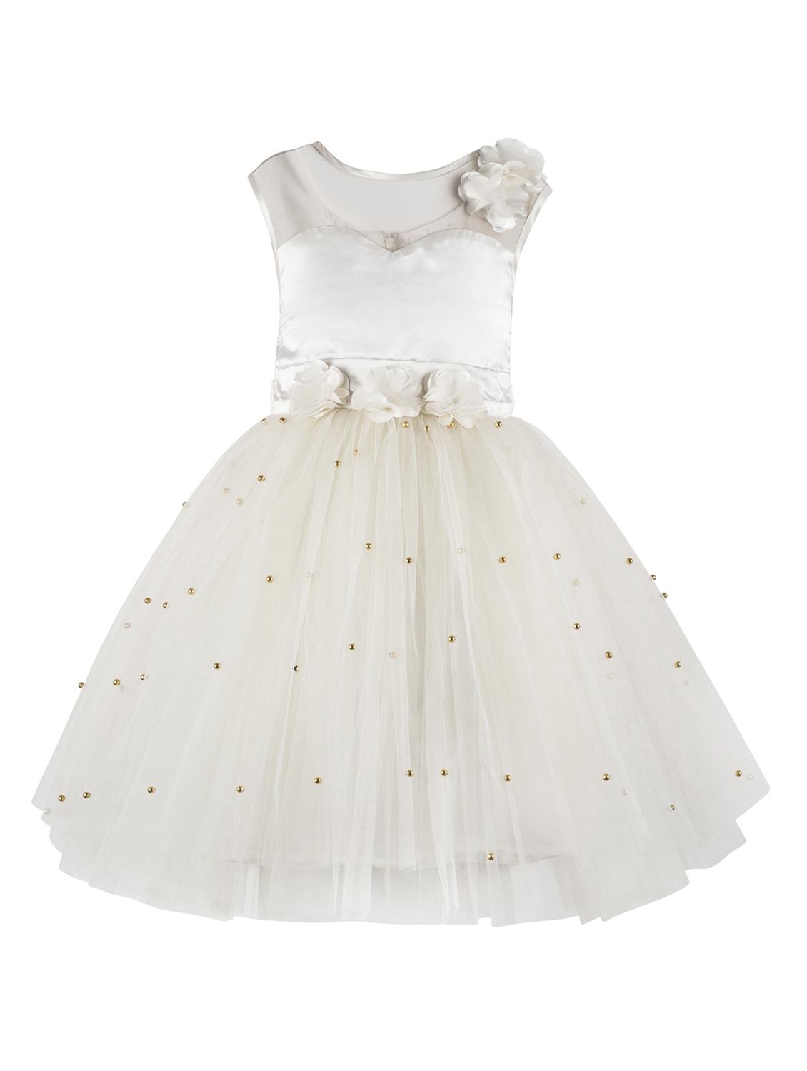 white polyester frock - 16873795 - Zoom Image - 1