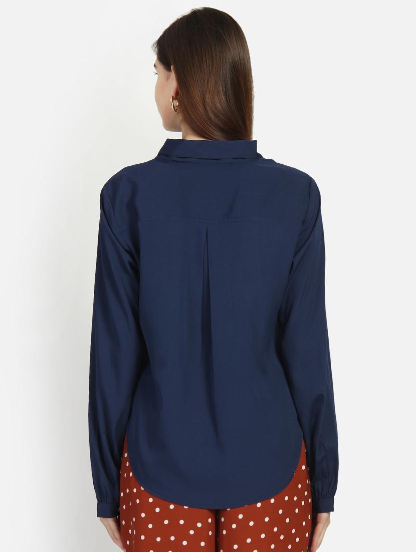 long sleeved solid shirt - 16874434 - Zoom Image - 3
