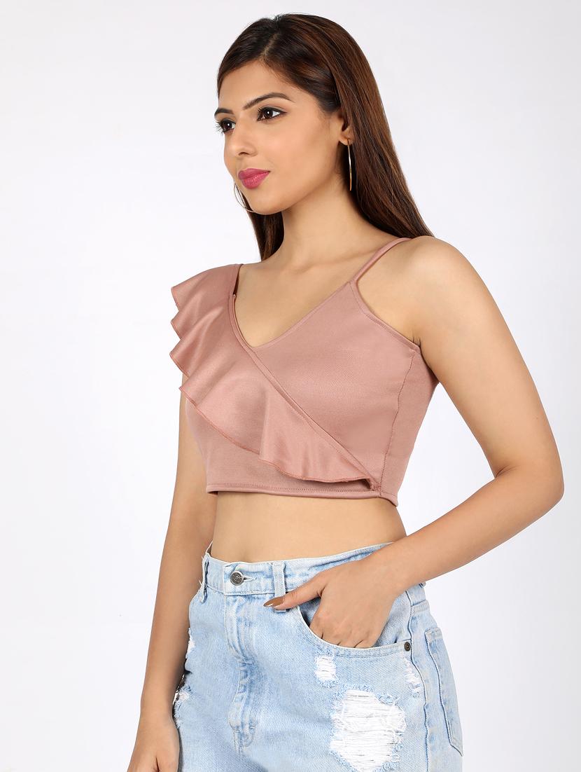 frill detail crop top - 16874457 - Zoom Image - 2