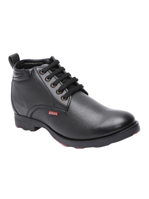 black leatherette lace up boots - 16874589 - Very Small Image - 1
