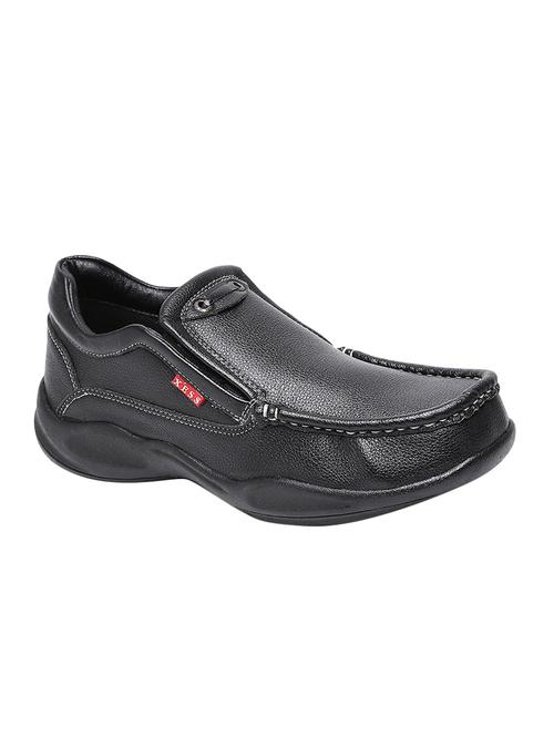 black leatherette slipons - 16874601 - Very Small Image - 1