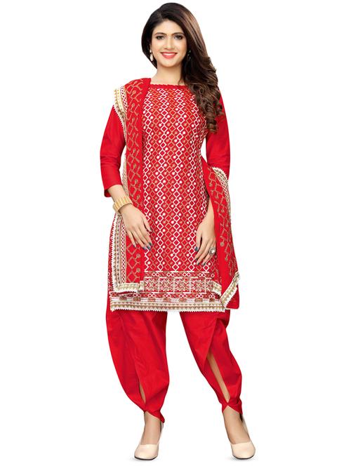 printed unstitched suit - 16875002 - Standard Image - 1