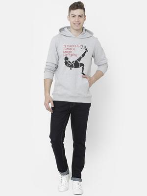grey chest print fleece sweatshirt - 16876283 - Standard Image - 4