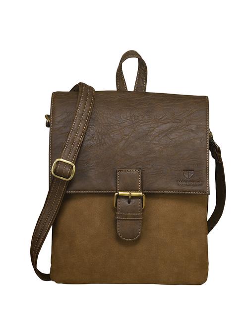 brown leatherette (pu) messenger messengerbag - 16876512 - Standard Image - 1