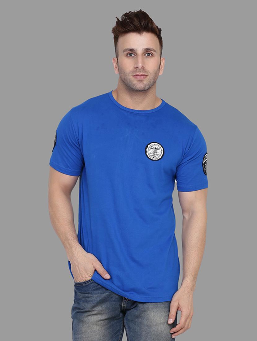 blue solid t-shirt - 16876935 - Zoom Image - 1
