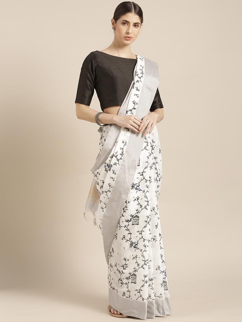 conversational kanjivaram saree with blouse - 16876960 - Zoom Image - 1