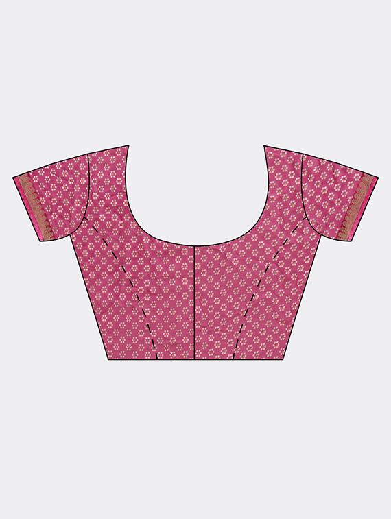 bandhani printed saree with blouse - 16876969 - Zoom Image - 3