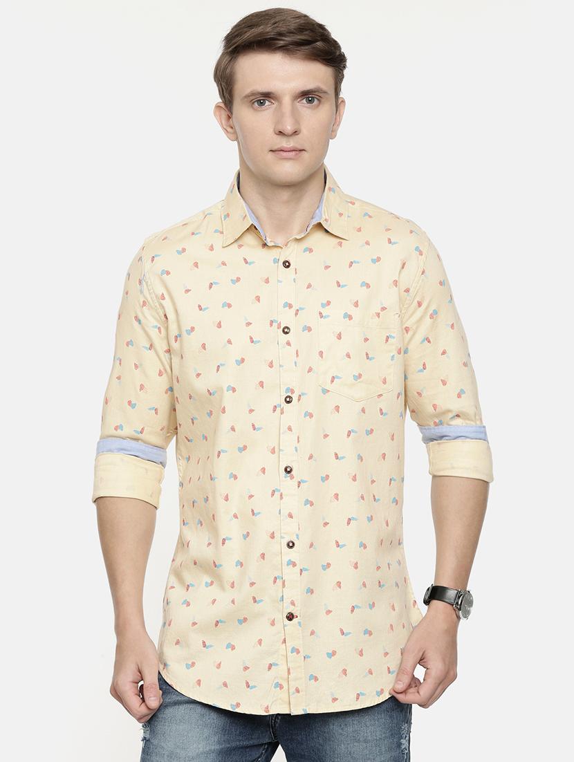 beige printed casual shirt - 16877001 - Zoom Image - 1