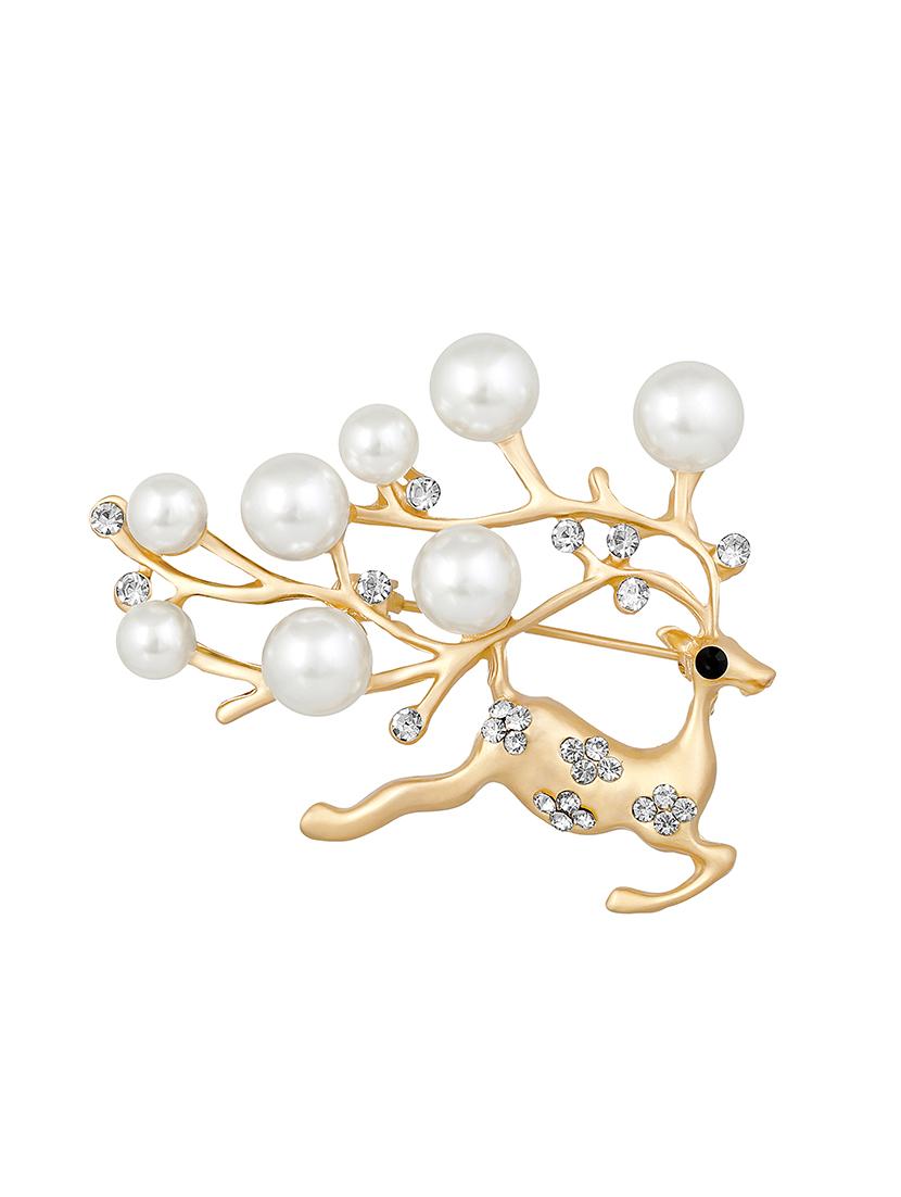 gold brass brooch - 16877119 - Zoom Image - 1