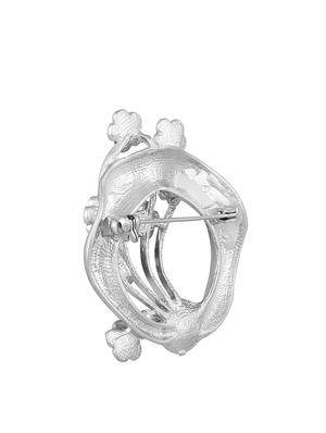 purple silver tone brass brooch - 16877124 - Standard Image - 2