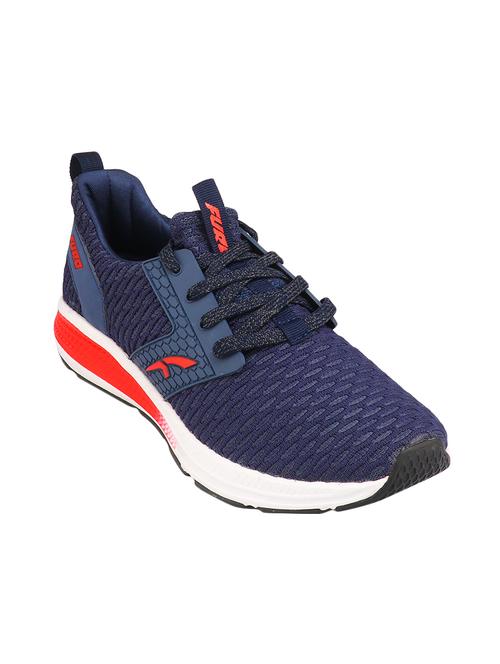 blue fabric lace up sport shoes - 16877993 - Standard Image - 1