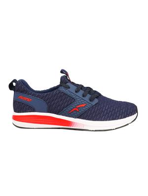 blue fabric lace up sport shoes - 16877993 - Standard Image - 2
