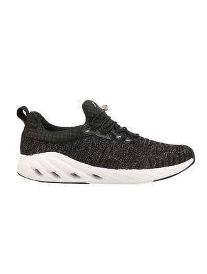black fabric lace up sport shoes - 16877995 - Standard Image - 2