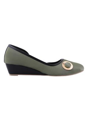 green slip on wedges - 16878106 - Standard Image - 2