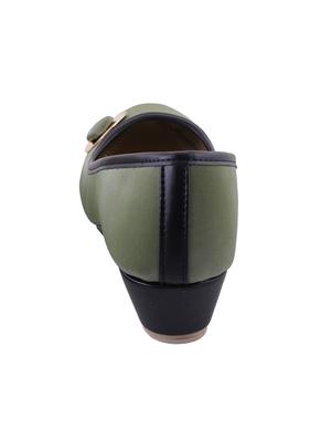 green slip on wedges - 16878106 - Standard Image - 3