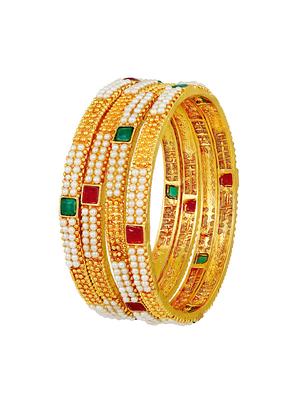 multi colored brass bangles - 16878162 - Standard Image - 2