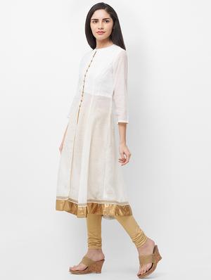 solid flared kurta - 16878376 - Standard Image - 2