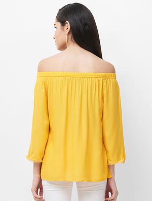 off shoulder solid top - 16878393 - Standard Image - 3