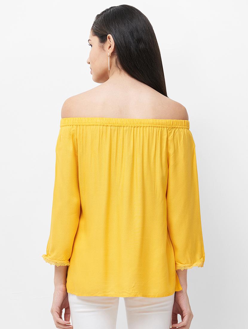off shoulder solid top - 16878393 - Zoom Image - 3
